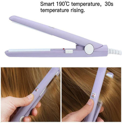 Lightweight Portable Mini Hair Straightener -  1 Pcs with Medium Heat and Dual Speed Settings